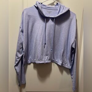 Athleta Lavender Oversized Cropped Hoodie